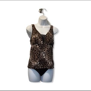 Jaclyn Smith Leopard print tankini